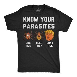 Mens Funny T Shirts Know Your Parasites Sarcastic Anti  Political Tee For
